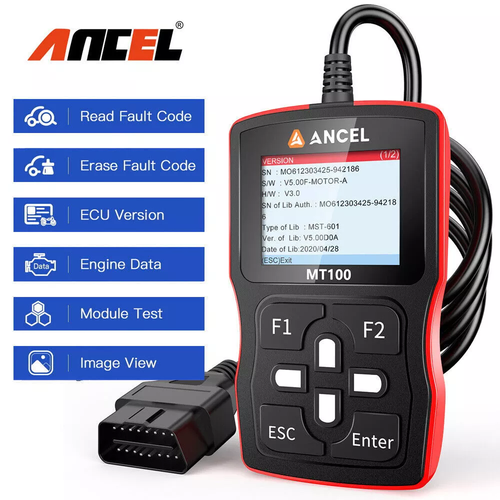 Herramienta de escaneo de diagnóstico de motocicleta ANCEL MT100 lector de códigos OBD2 escáner motor ABS - Imagen 9 de 9