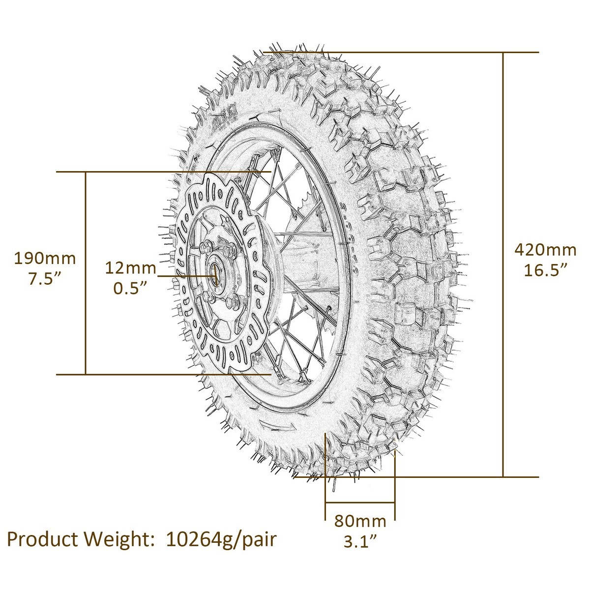 Where Is Rear Tire Rim Wheel For Honda CRF50 XR50