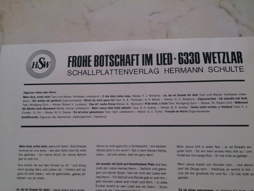 ZIGEUNER LOBEN DEN HERRN RARE 60er JAHRE CHRISTLICHE VINYL LP NM - Bild 3 von 5