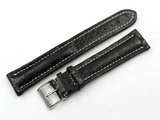 Strap Band Veritable Crocodile Black Lucido Hand Made Ansa 19 Luxury Top