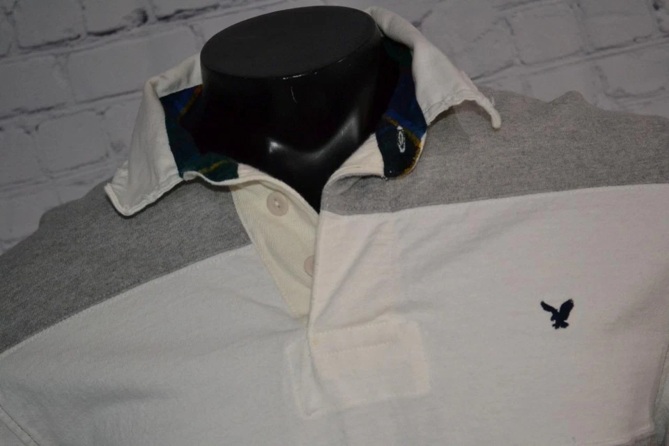 44018-a American Eagle Rugby Golf Polo Shirt Size Large Adult Mens - Image 4 of 4