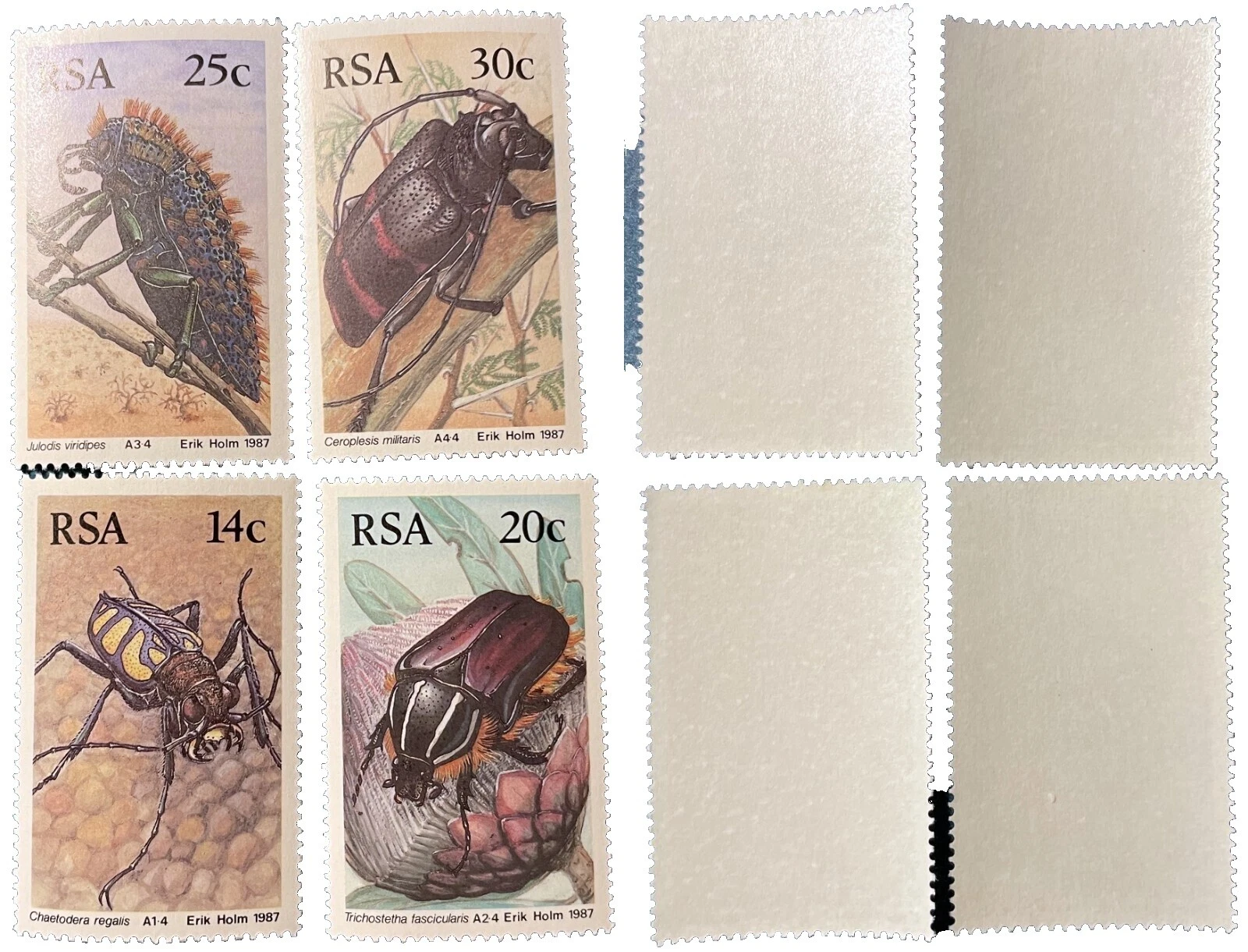 Machine Cancel Insects Stamps
