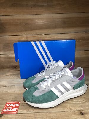 NEW Sz 13: Adidas Retropy E5 Men's 13 Cloud White/Grey/Collegiate Green: H03076