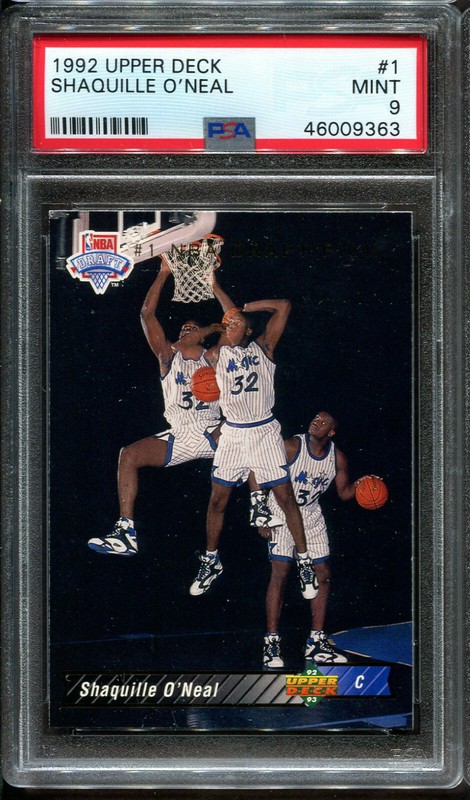 1992 Upper Deck Baketball #1 Shaquille O'Neal PSA 9 HOF Orlando Magic