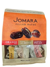 Jomara Filled Dates 14.1 Ounce, Orange Peel, Roasted Almonds, Caramelized Pecan
