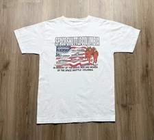 Vintage Columbia Space Shuttle T-Shirt Men’s Large Disaster NASA Space History