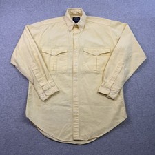 Vintage GAP Shirt Mens XS Yellow Cotton Long Sleeve Oxford OCBD Made in USA