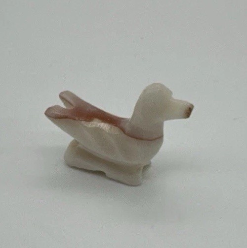 Carved Stone Duck Figurine Vintage Decorative Collectable