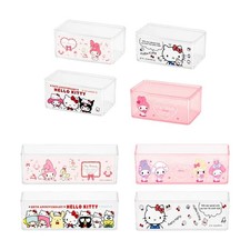 Sanrio Character Stackable Acrylic Storage Box/tray Hello Kitty Kuromi Cosmetic