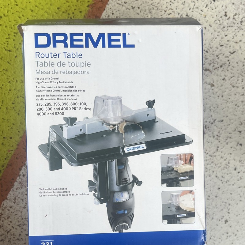 Dremel 231 Router Table for Cutting, Black/Gray/Clear (MPN 26150231AA)