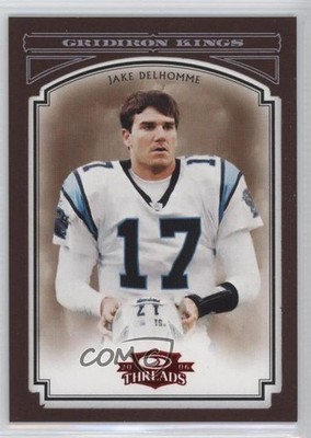 2006 Donruss Threads Pro Gridiron Kings Red Framed 80/100 Jake Delhomme 7k0