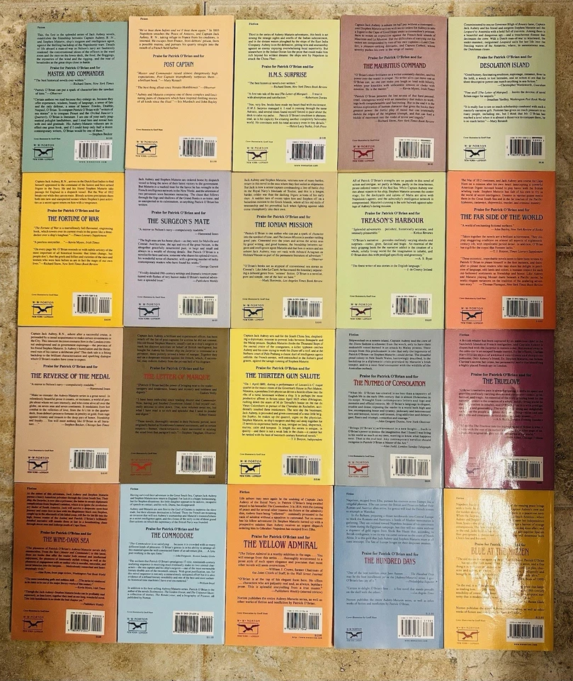 Complete Set of 20 Patrick O'Brian Aubrey Maturin Series Paperback Books #1-20 - Image 2 of 3