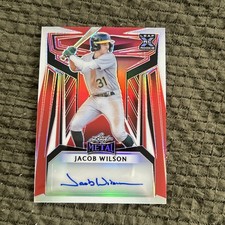 JACOB WILSON 2022 Leaf Metal Draft Baseball Autograph AUTO 1st Prospect 2/3 Card