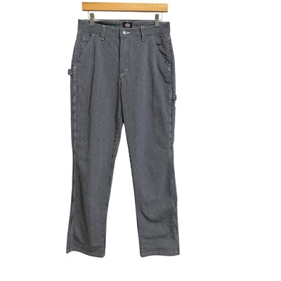 Dickies women's relaxed fit hickory stripe carpenter pants size