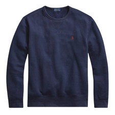 Branded Fleece Crew Sweatshirt Regular Fit Pullovers Embroidered Logo