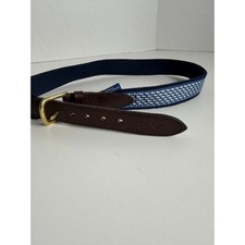 Vineyard Vines Mens Belt Size 30 Blue Whales Leather