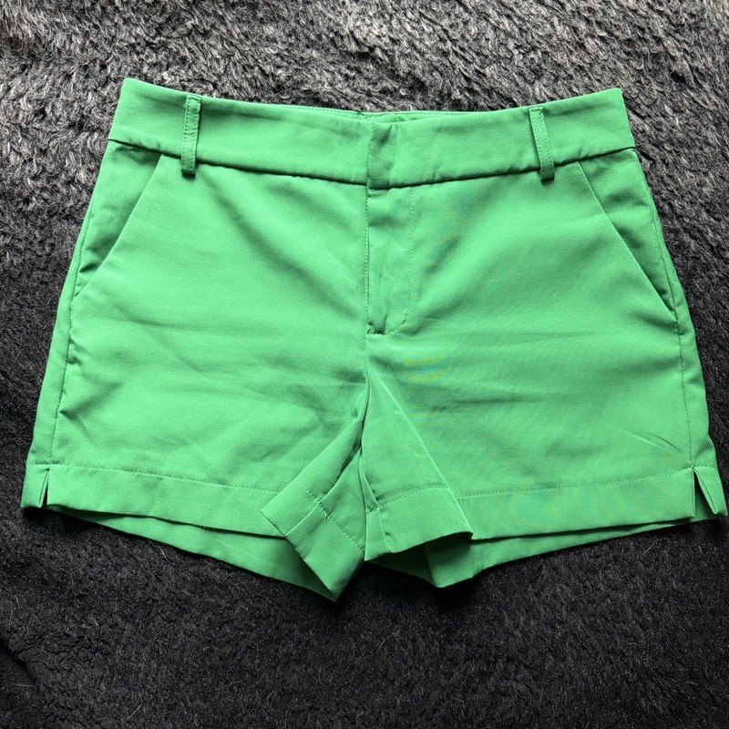 New Ovi Tailored Fit Women’s Shorts With Pockets Bright Green Size S