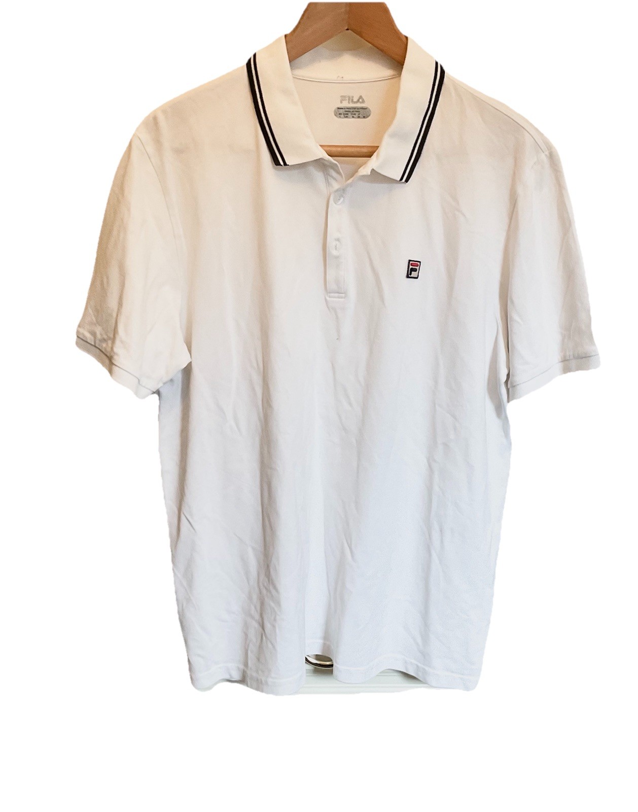 T shirt FILA bianca in cotone circonferenza petto XL circonferenza petto 40"