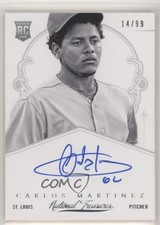 2013 America's Pastime National Treasures Rookie 14/99 Carlos Martinez Auto 9cf
