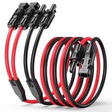 Bateria Power Y-Branch Solar Connectors Extension Cable, 10.8FT 12AWG Solar C...