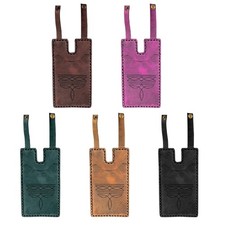 Western Boot Card Holder With Snap Closure Strap Leather Boot Wallet For Women