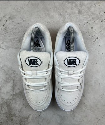 Vans Speed LS sneakers in white or a similar cream/wind chime color with suede