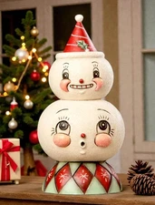 Bethany Lowe X Johanna Parker Christmas FROSTY FINIAL STACK Container JP2036 NEW