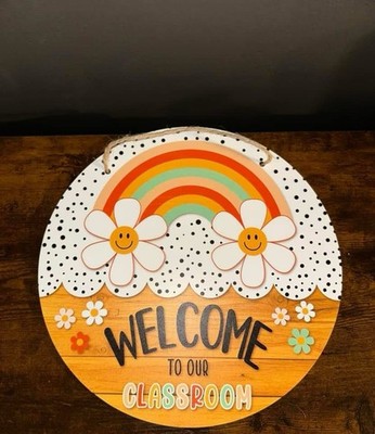 Boho Welcome To Our Classroom Door Sign