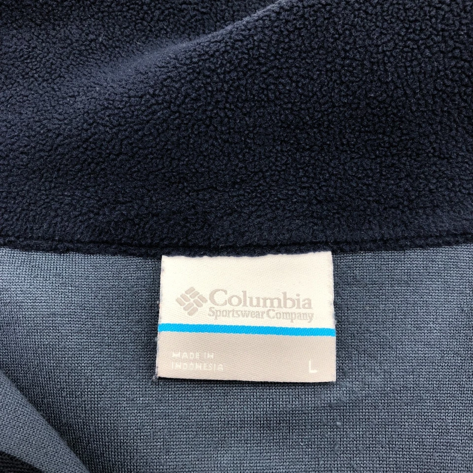 COLUMBIA Suéter De Forro Polar Con Cuello 1/4 Azul Para Hombre Talla L - Imagen 4 de 4