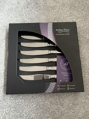 Arthur Price griechische Edelstahl Steakmesser 6er Set brandneu verpackt