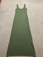 Forever 21 Women Olive Green Solid Maxi Dress - Size Medium
