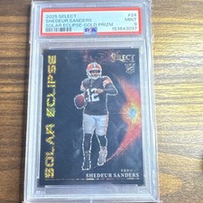 2025 Panini Select Shedeur Sanders Browns Gold Prizm #24 PSA 9 07/10 