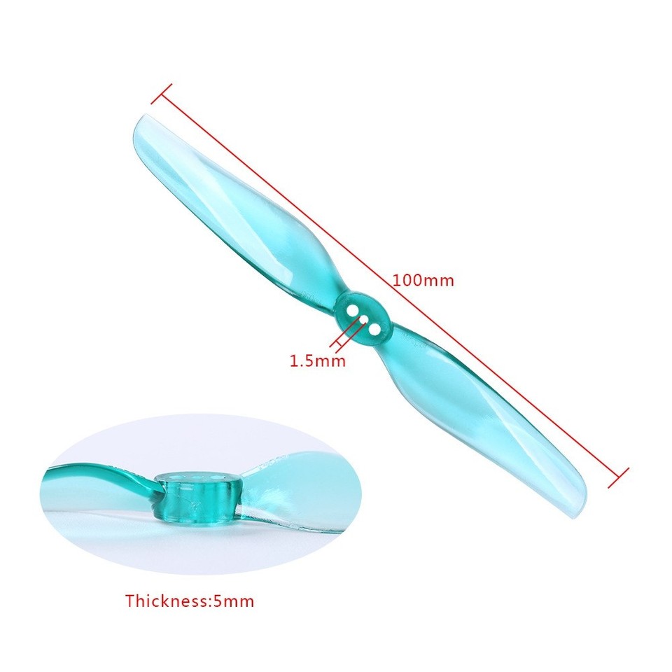 Bdfhjln Propeller Für Nazgul 4030 – 4 Zoll, 2-blättrig, Transparent Grau (4 Paare)