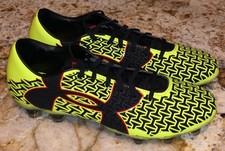 UNDER ARMOUR ClutchFit Force 2.0 FG YELLOW Black Red Soccer Cleats Mens Sz 11