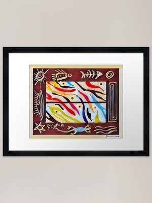 Primitive Evolution ll Framed Art P Framed Wall Art Poster Canvas Print Picture