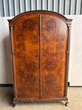 1920's 2 door walnut wardrobe