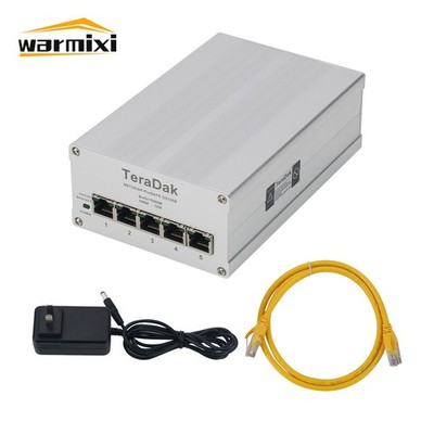 TeraDak 1000M Gigabit Switch 5 Port Switch (OCXO) for Netgear ProSAFE GS105E