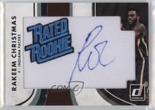 2015-16 Panini Donruss Rated Rookie Signature Rakeem Christmas #8 Patch Auto go9