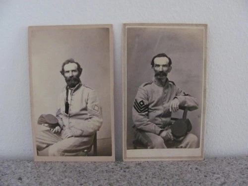 2 - Civil War CDV Photos- BOTH of Theodore Helm 44th Indiana & 21st Regiment VRC