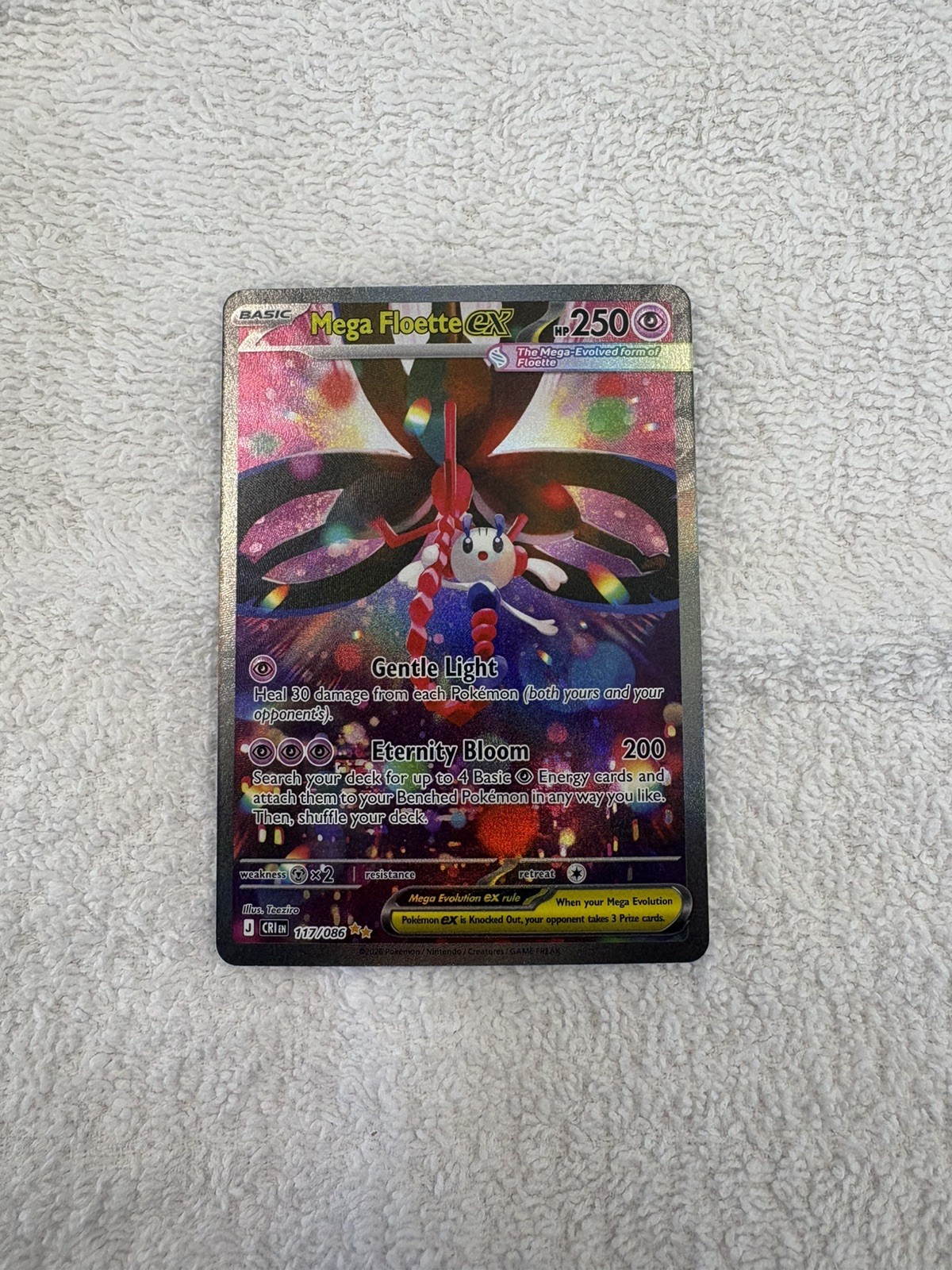 Mega Floette ex 117/086 Chaos Rising Special Illustration Rare Holo 