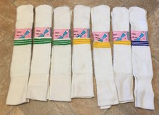 Lot of 7 Vtg Superior Brand Women's Terry Cuffed Knee-Hi Tube Socks USA sz 9-11