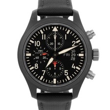2008 PAPERS IWC Pilot's Watch Chronograph Top Gun BLACK Ceramic 44mm IW378901