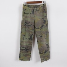 Vintage 80s Youth Boys Camo Camoflague Pants Sun Faded Medium Size 25x26 Cargo