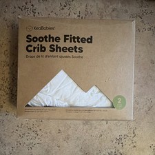 KeaBabies Soothe Fitted Crib Sheets Organic Cotton Soft White 2 Pack