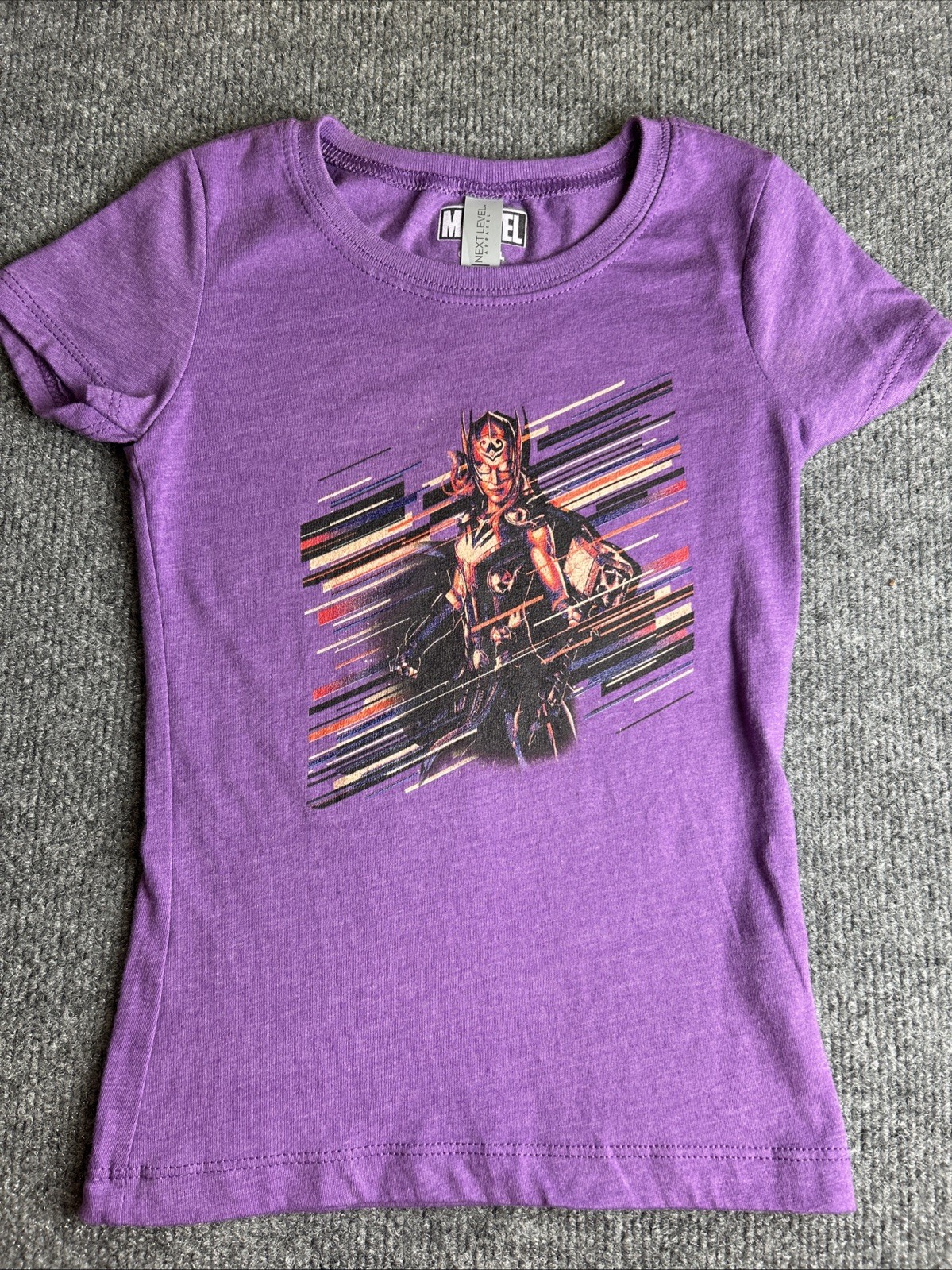 Marvel Mighty Thor Purple Short Sleeve Size 3/4 Toddler 1134