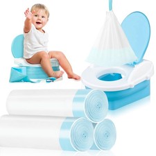 120 Pack Potty Chair Liners with Drawstring,Disposable Training Toilet Seat