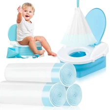 120 Pack Potty Chair Liners with Drawstring,Disposable Training Toilet Seat