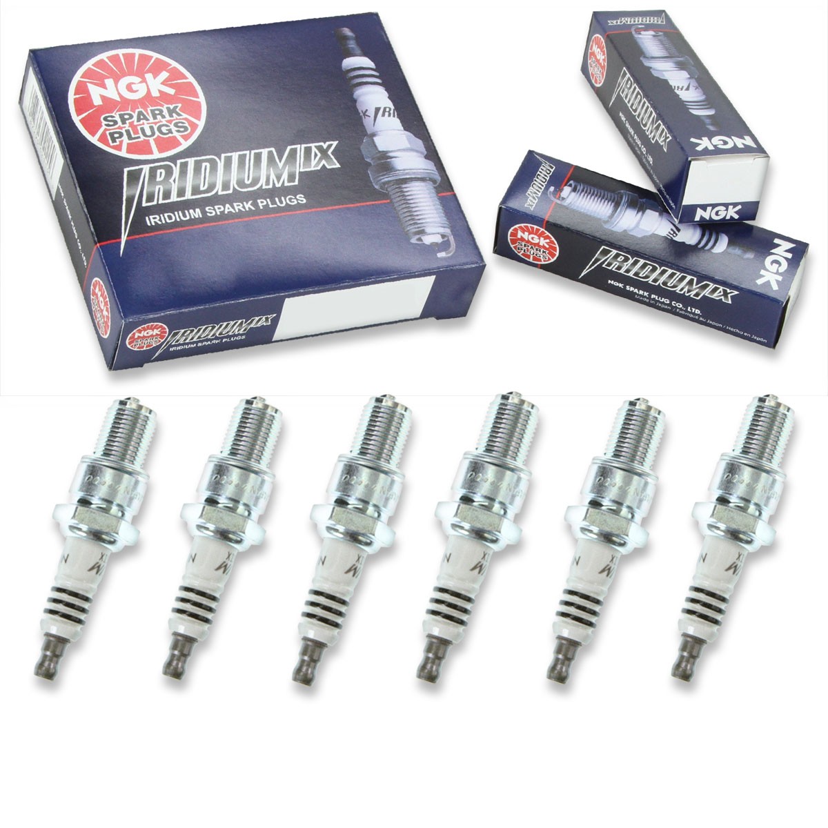 6pcs NGK 5886 Iridium IX BR8ECSIX Snowmobile Spark Plug Tune Up Kit Set fv