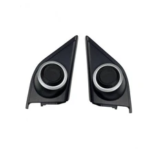 1 Pair Car Front Left and Right Door Tweeters Triangle Speakers Cover Panel 