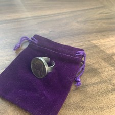 1964 Nickle Coin  Set In A Stainless Steel Adjustable Ring